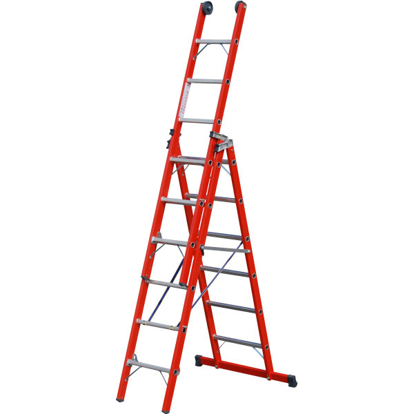 DEMO: 3-delt kombistige glasfiber/alu - H5,89 m