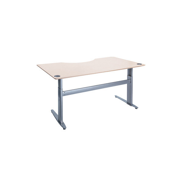 Flexo hæve/sænkebord 180cm m/centerbue ahorn