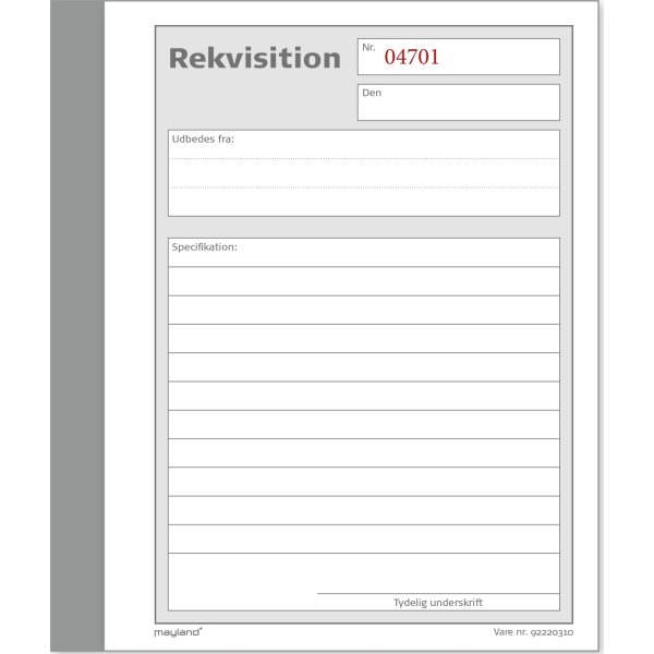 Rekvisition, 2 x 50 blade