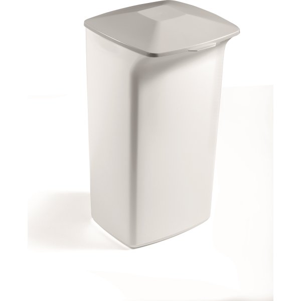 Fladt låg affaldsspand 40 l, Grå
