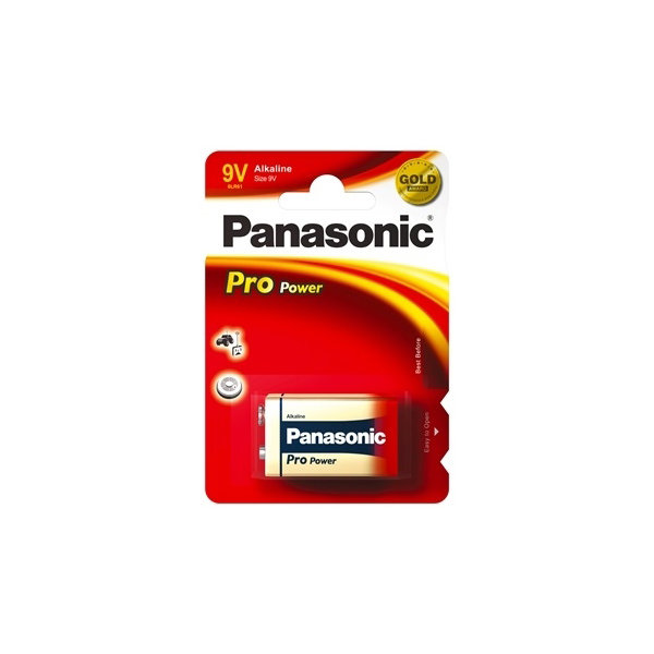 Panasonic str. 9V Pro Power Gold batteri, 1stk