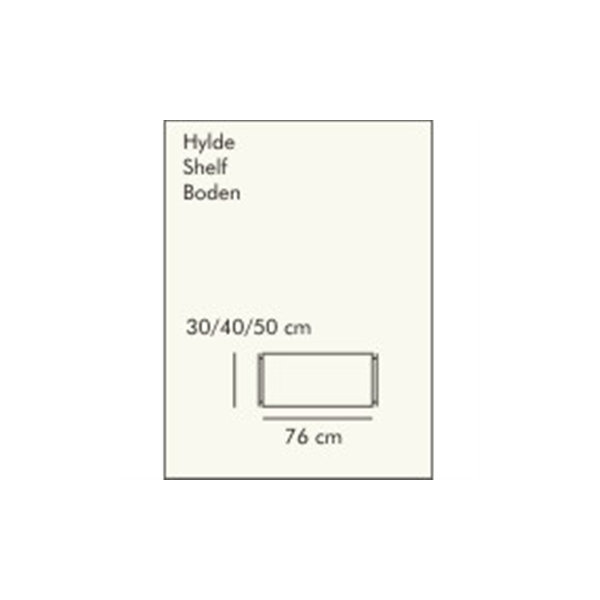 ABC hylde LxD: 76x30 cm, hvidlaseret