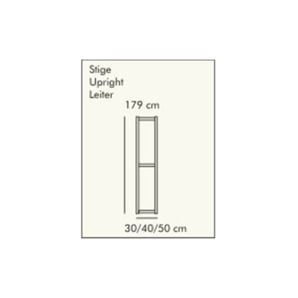 ABC Reolstige HxD: 179x30 cm, hvidlaseret