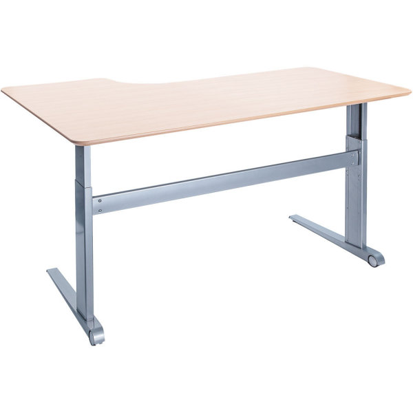 STEADY hæve-/sænkebord, 180x110 cm, højre, bøg