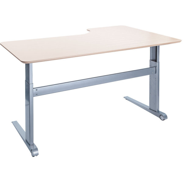 STEADY hæve/sænkebord 180 cm venstrevendt, ahorn