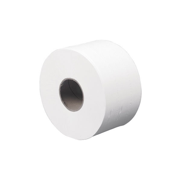 Toiletpapir systemrulle 2-lags, mini perf., hvid