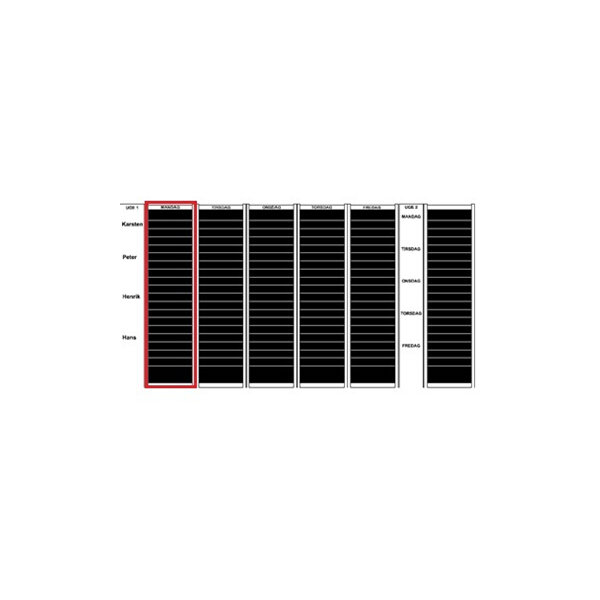 Plan-dex kortmodul A4 højformat, 25mm, 36 stk