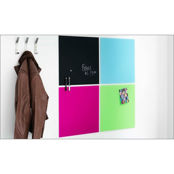 NAGA Glassboard magnetisk glastavle 45x45 cm, sort