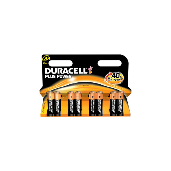 Duracell Plus Power AA-batterier, 8 stk.