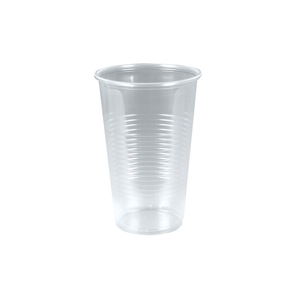 Plastikglas m/ tappestreg, PP, Klar, 50 cl