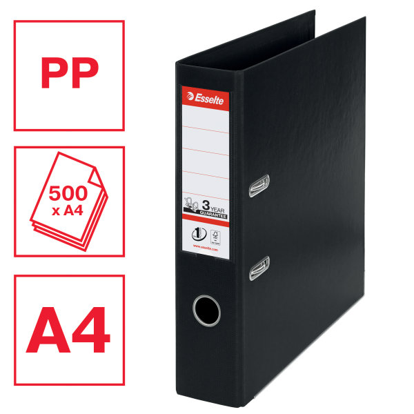 Esselte No.1 brevordner A4, 75mm, sort