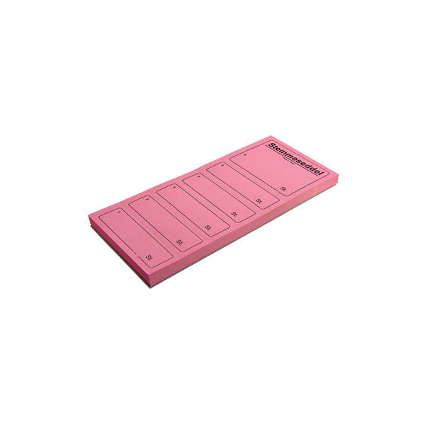 Ferco stemmeseddel 4705, 100 x 250mm, rosa