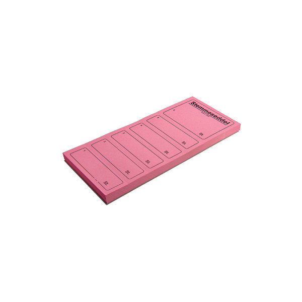 Stemmeseddel 4705 | 10x25 cm | Rosa