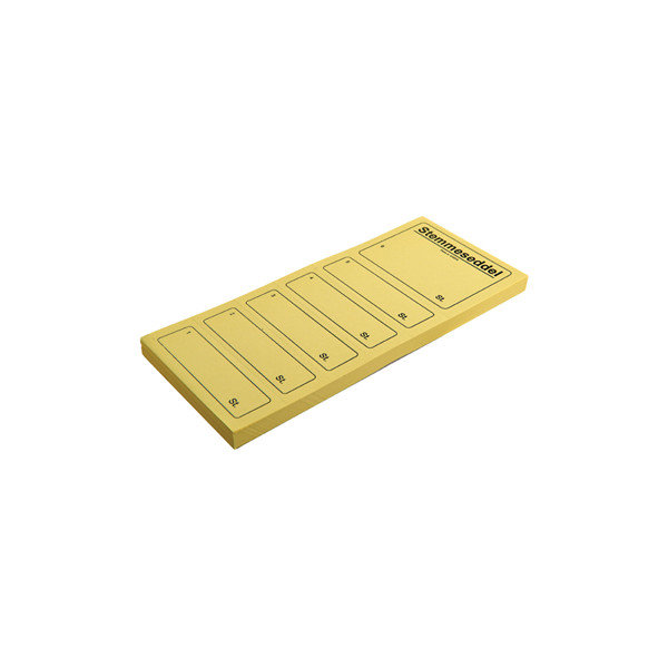 Stemmeseddel 4705 | 10x25 cm | Gul