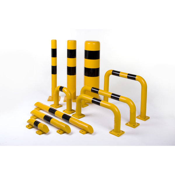 Palle/hjulstop stål L.150 cm ø80, skruemontage