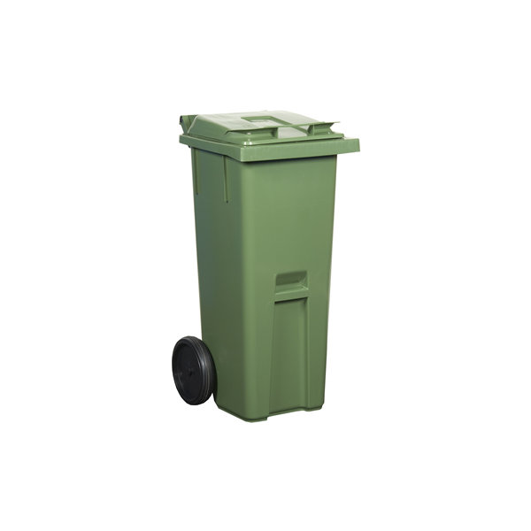 Affaldsvogn 140 l, grøn