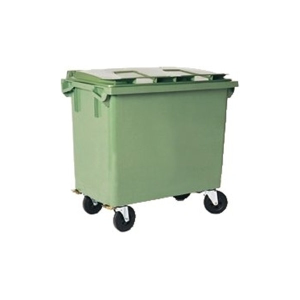 Affaldsvogn 660 l, grøn