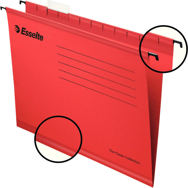 Hängmapp Esselte Classic Folio A4 Röd