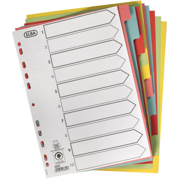 Oxford Faneblad A4 | Karton | 10 faner