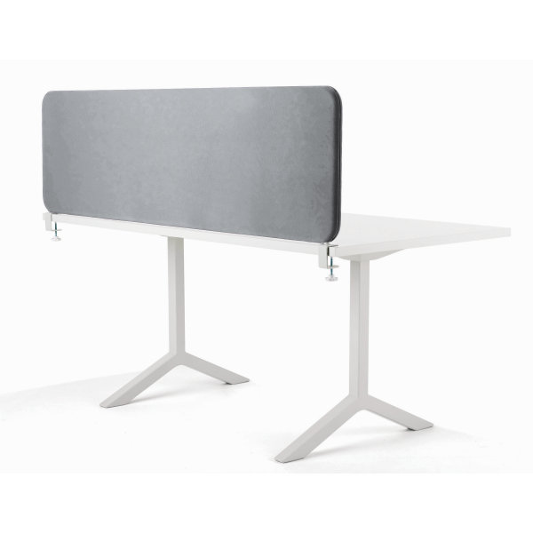 Softline bordskærmvæg grå B1600xH590 mm
