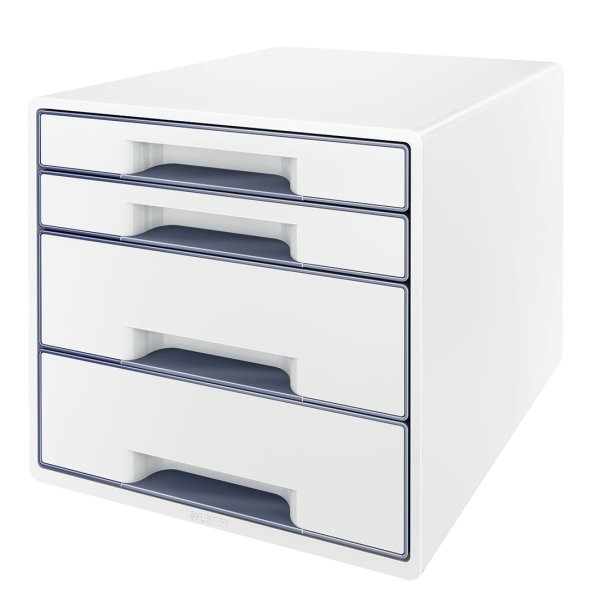 Leitz WOW CUBE skuffekabinet, 4 skuffer, grå