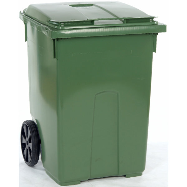 Affaldsvogn 370 l, Grøn