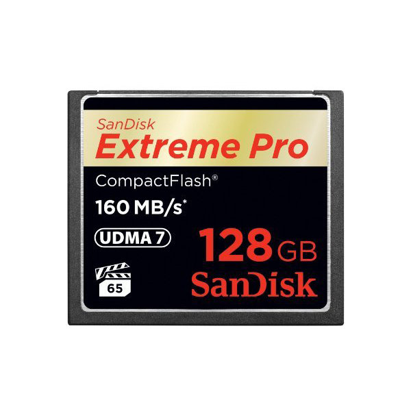 SanDisk Compact Flash Extreme Pro128GB hukom. kort