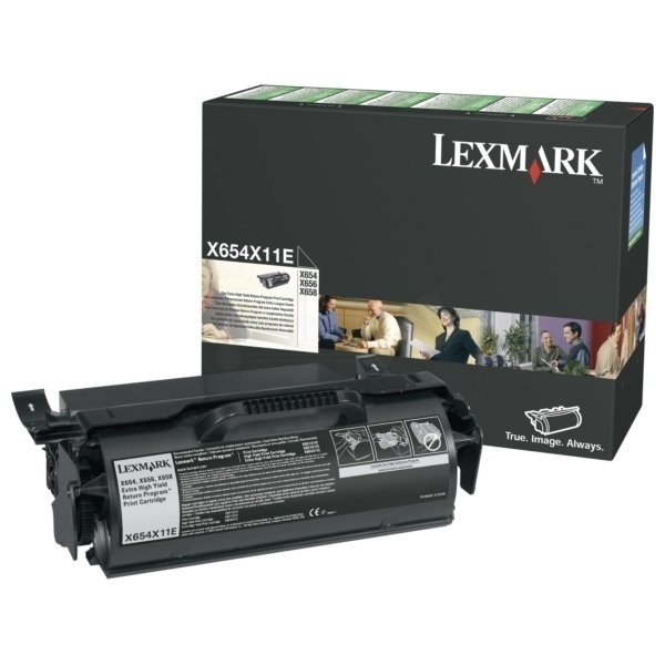 Lexmark X654X11E lasertoner, sort, 36000s