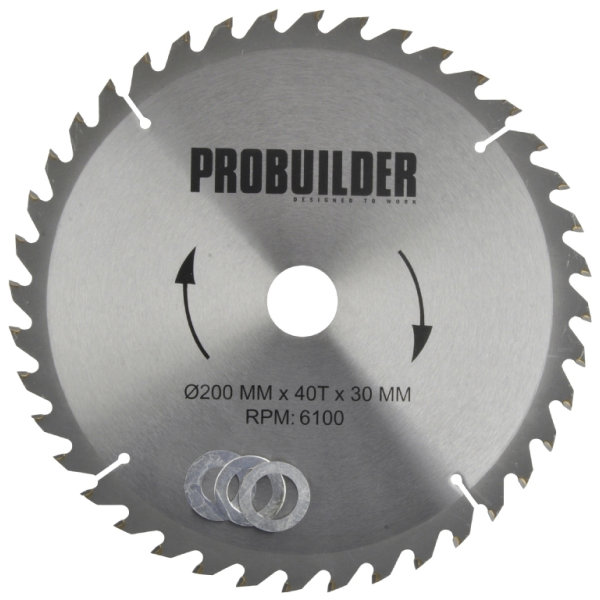 Probuilder rundsavsklinge, 200x30x2,4 mm