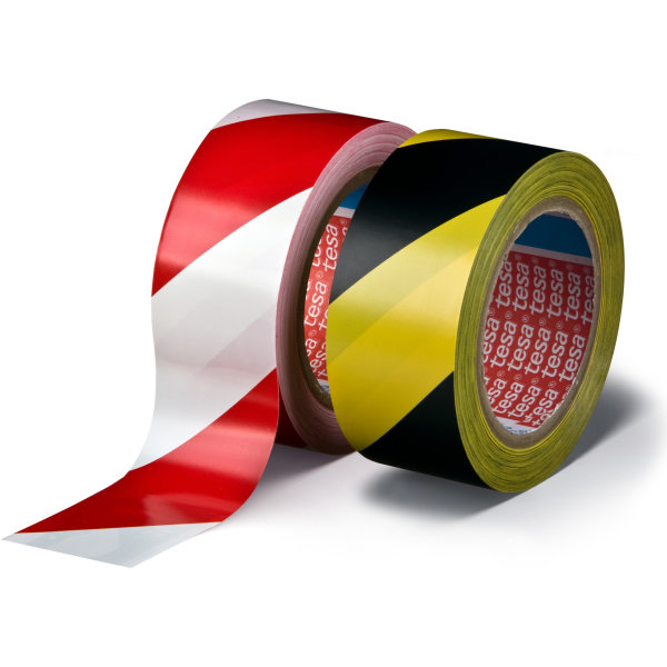 tesa Markeringstape | Perm | 50mm x 33m | Gul/sort