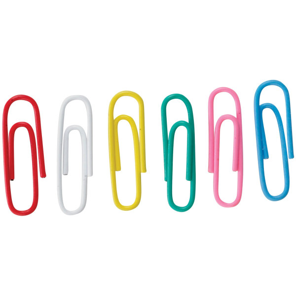 Clips plastovertrukne, 100 stk. ass. farver