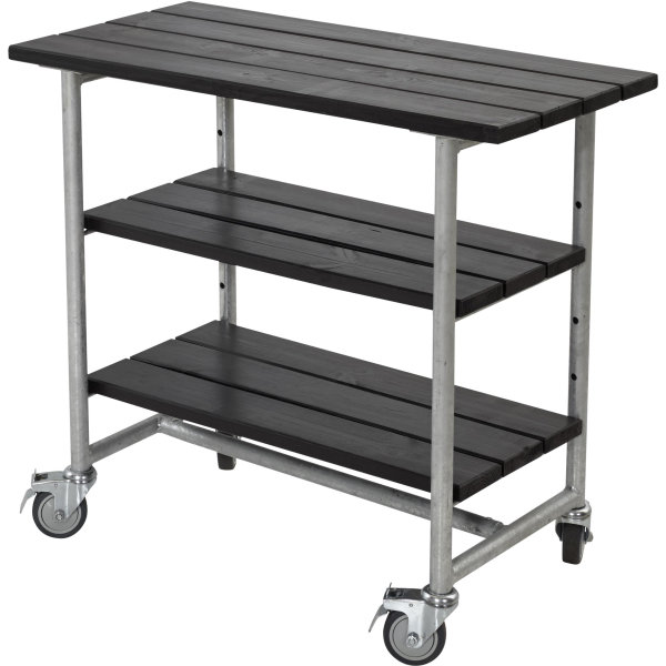 Plus Urban Grillbord m/2 hylder, Sort