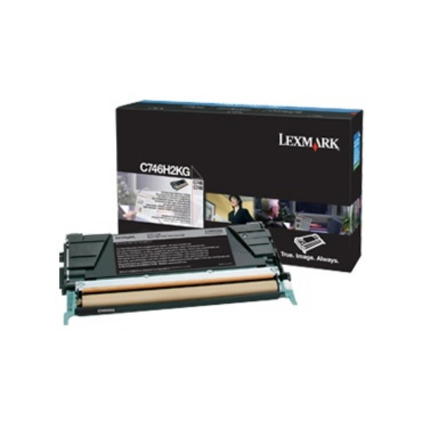 Lexmark C746H3KG lasertoner, sort, 12000s