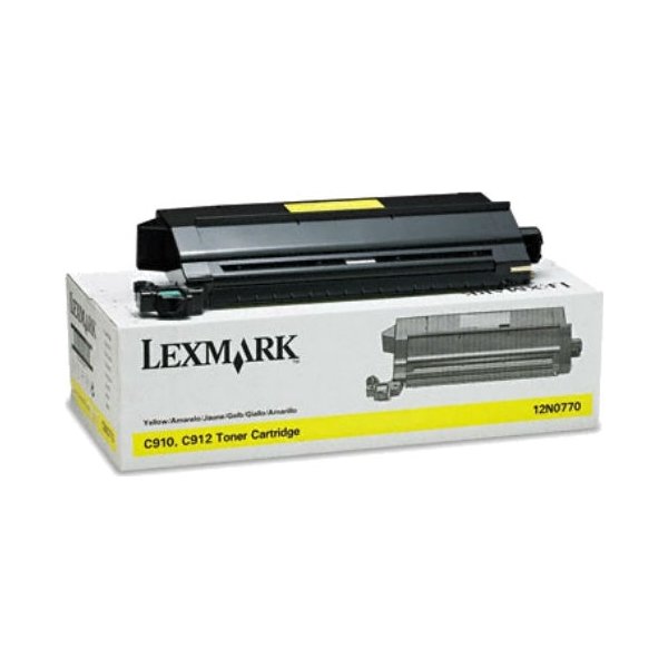 Lexmark 12N0770 lasertoner, gul, 14000s