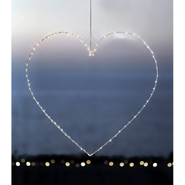 Liva Hjärta 80 LED H64 cm  Vit