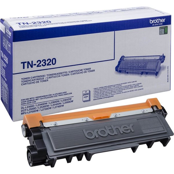Brother TN2320 Lasertoner, sort, 2400 s.