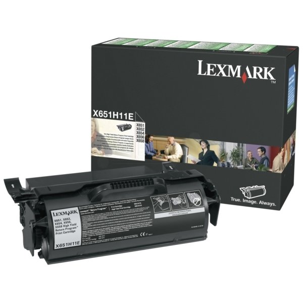 Lexmark X651H11E lasertoner, sort, 25000s