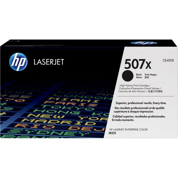 HP no 507X CE400X lasertoner, sort, 11000s