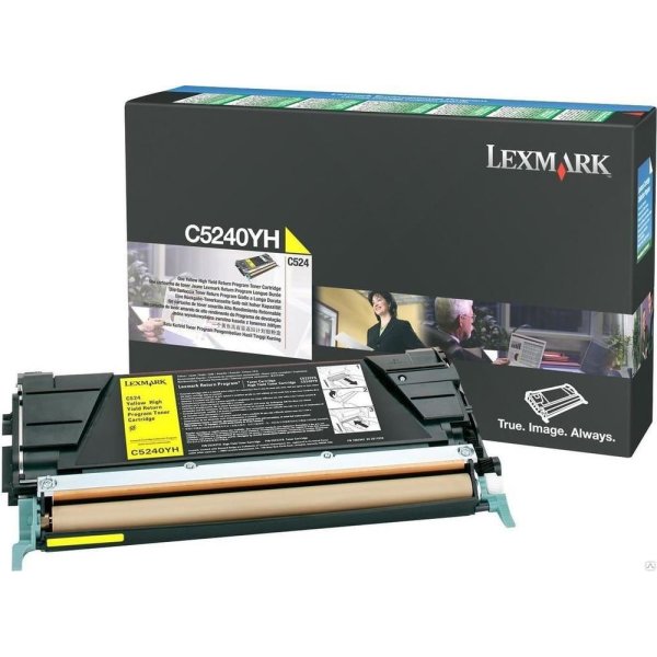 Lexmark 00C5240YH lasertoner, gul, 5000s