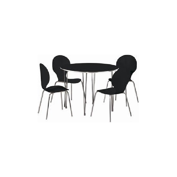 Comfort kantinebord sort, Ø 100