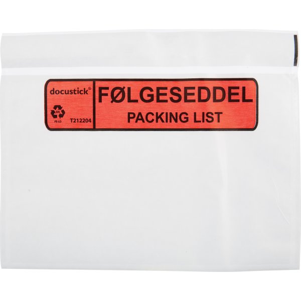 Dokumentlomme, DK/EN, C6, Std, 1000 stk.