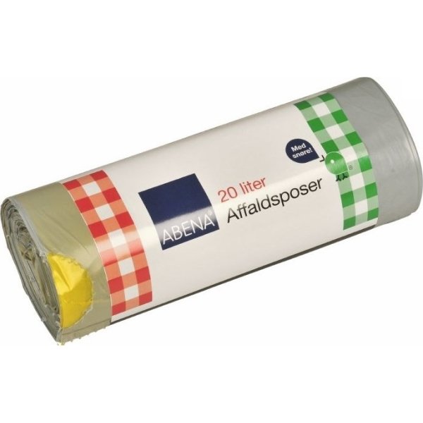 Affaldsposer m/snøreluk, 20 L, 44 x 50 cm, Grå