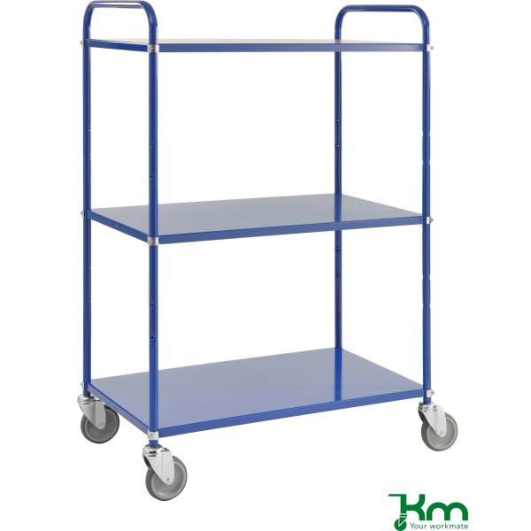 Hyldevogn 3 hylder, 980x585x1445, 250kg, blå