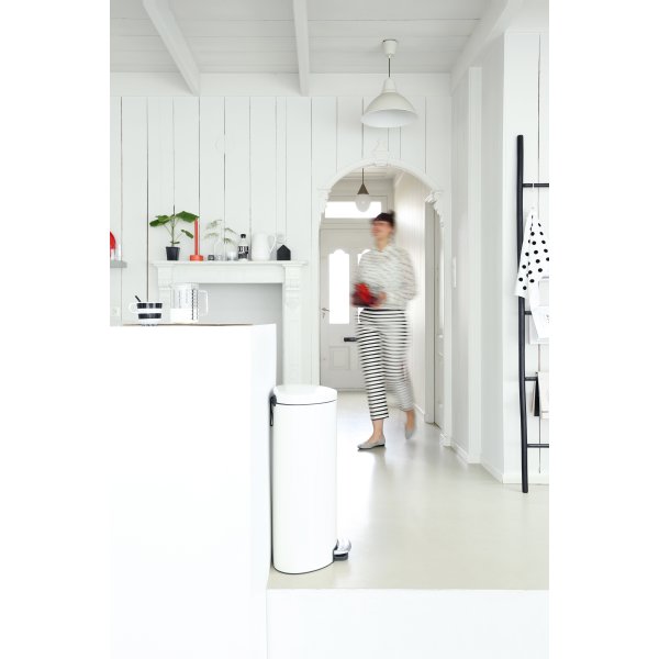 Brabantia Flatback Pedalspand 40 liter, hvid