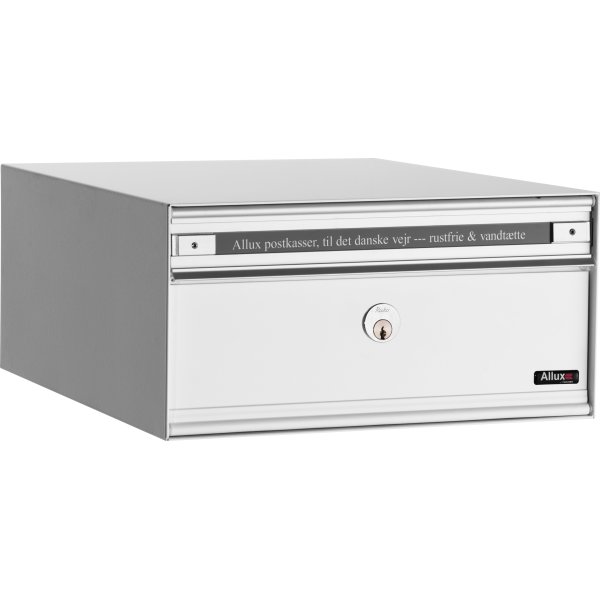 Allux PC1 Systempostkasse, hvid stål, front