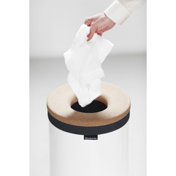 Brabantia Vasketøjskurv, 60 L, hvid m/kork låg