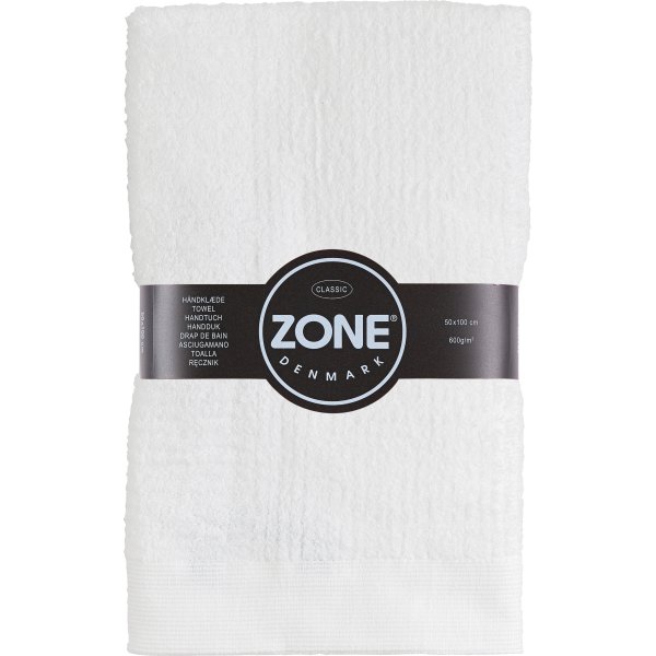 Zone Classic håndklæde 50x100cm, hvid