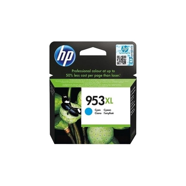 HP no 953XL F6U16AE blækpatron, cyan, 1450s.
