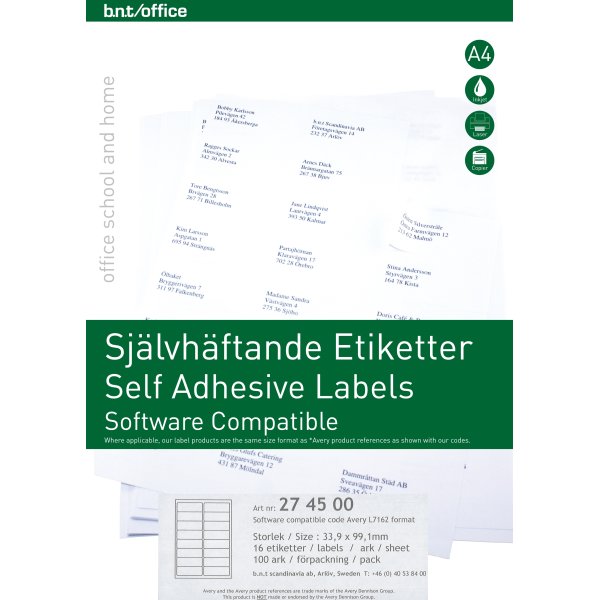 b.n.t. OfficeLine Multi etiket, 99,1x33,9mm