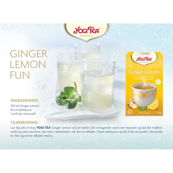Yogi Tea Ginger Lemon te, 17 breve